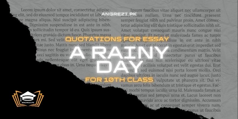 quotations for essay rainy day
