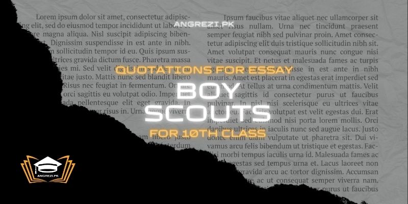 boy scouts essay for 10th class with quotations