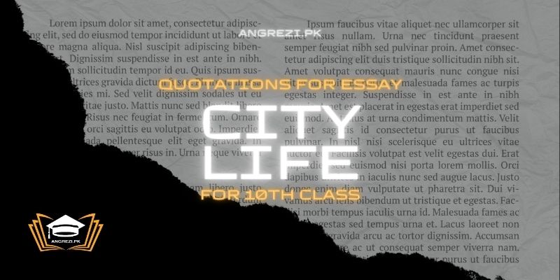 essay life in a big city with quotations