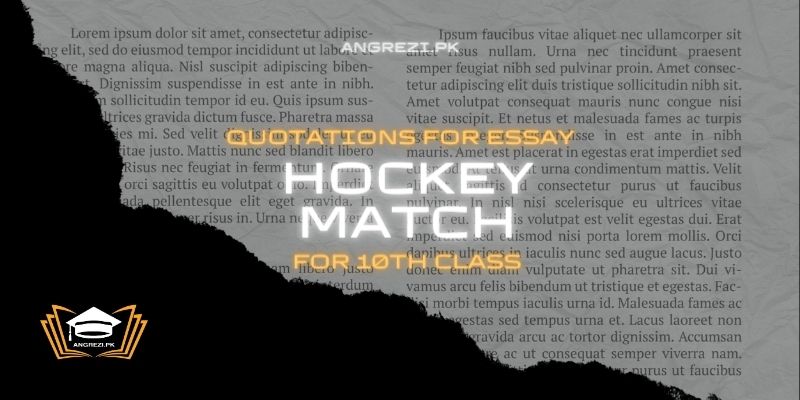 Quotations For Essay Hockey Match
