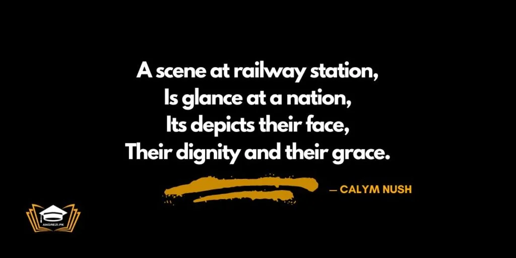 scene at railway station essay quotation