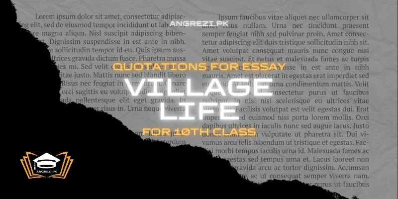 quotations on essay village
