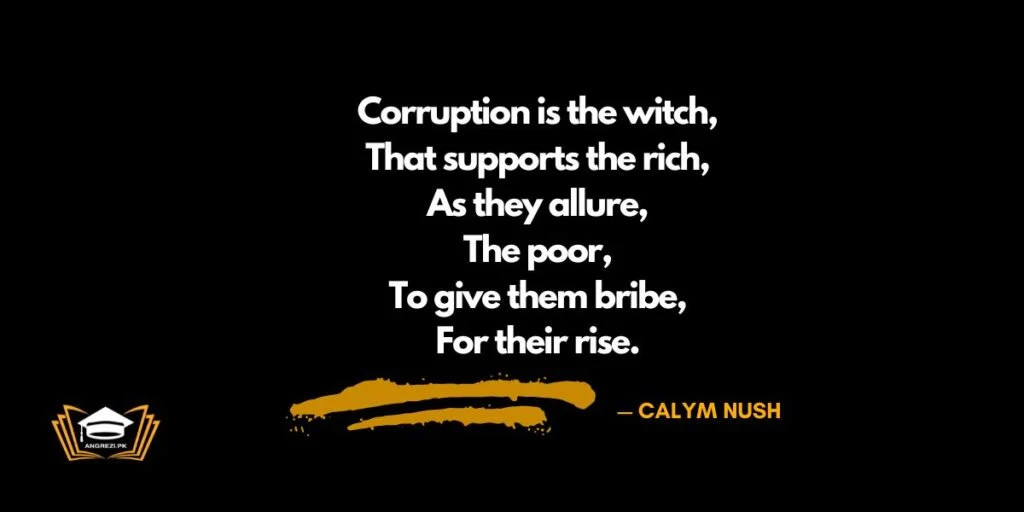 corruption essay quote