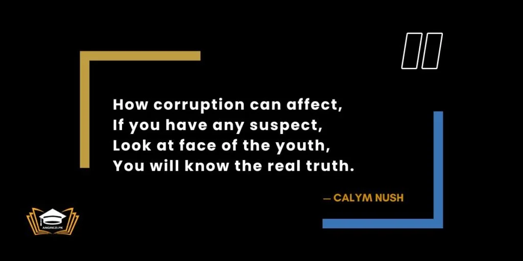 quotations on corruption essay in English